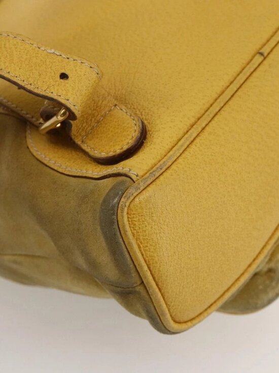 GUCCI Bamboo Backpack Suede Yellow Gold 003 1705 0030 Auth YKZ1234 main image 9